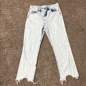 VERVET BY FLYING MONKEY Light Wash Distressed Flare Jeans